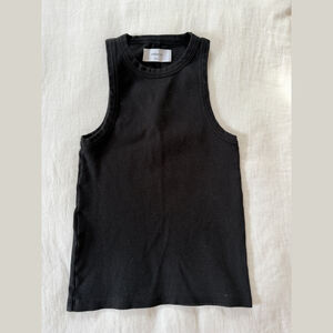 soldout.nyc Women's Small Black Ribbed Tank Top